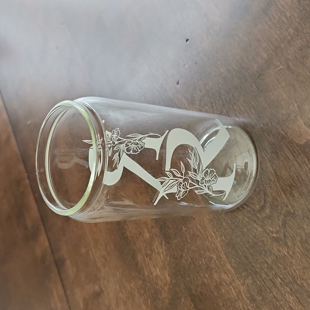 Monogrammed "R" Glass Cup - Picture 7 of 11